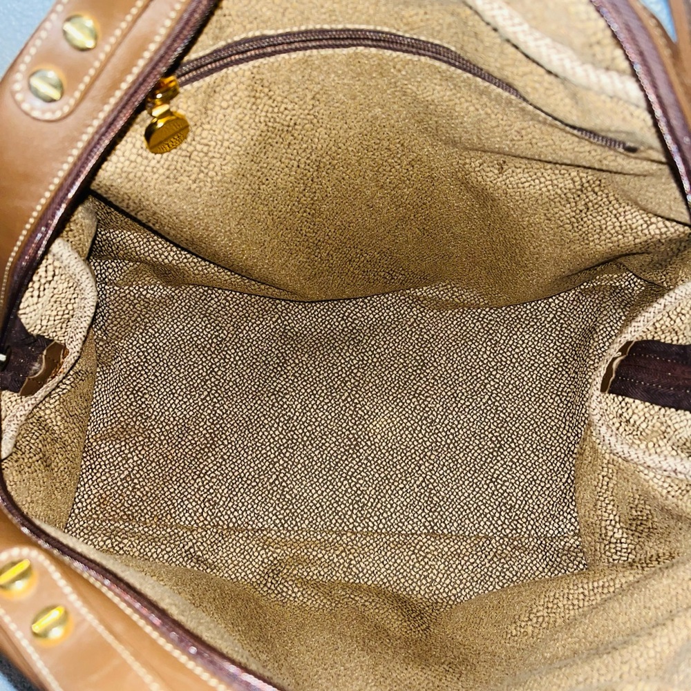 Borbonese Redwall Quail Suede Handbag - Picture 4 of 10